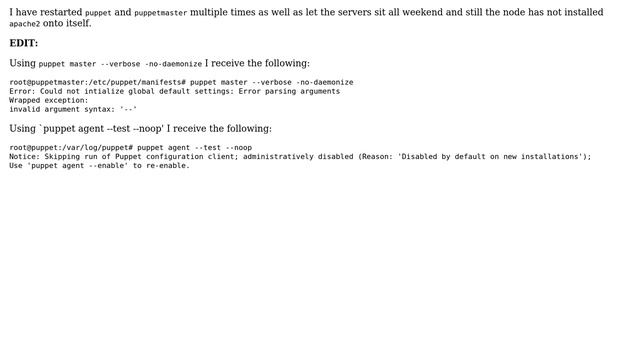 Puppet node does not pull changes from master (2 Solutions!!) смотреть онлайн