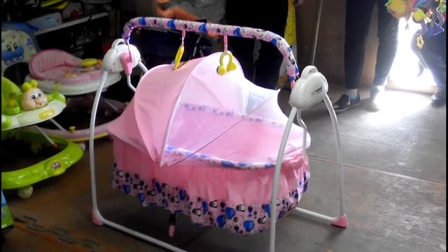 Люлька с пультом управления розовая в Крошка-Бишкек