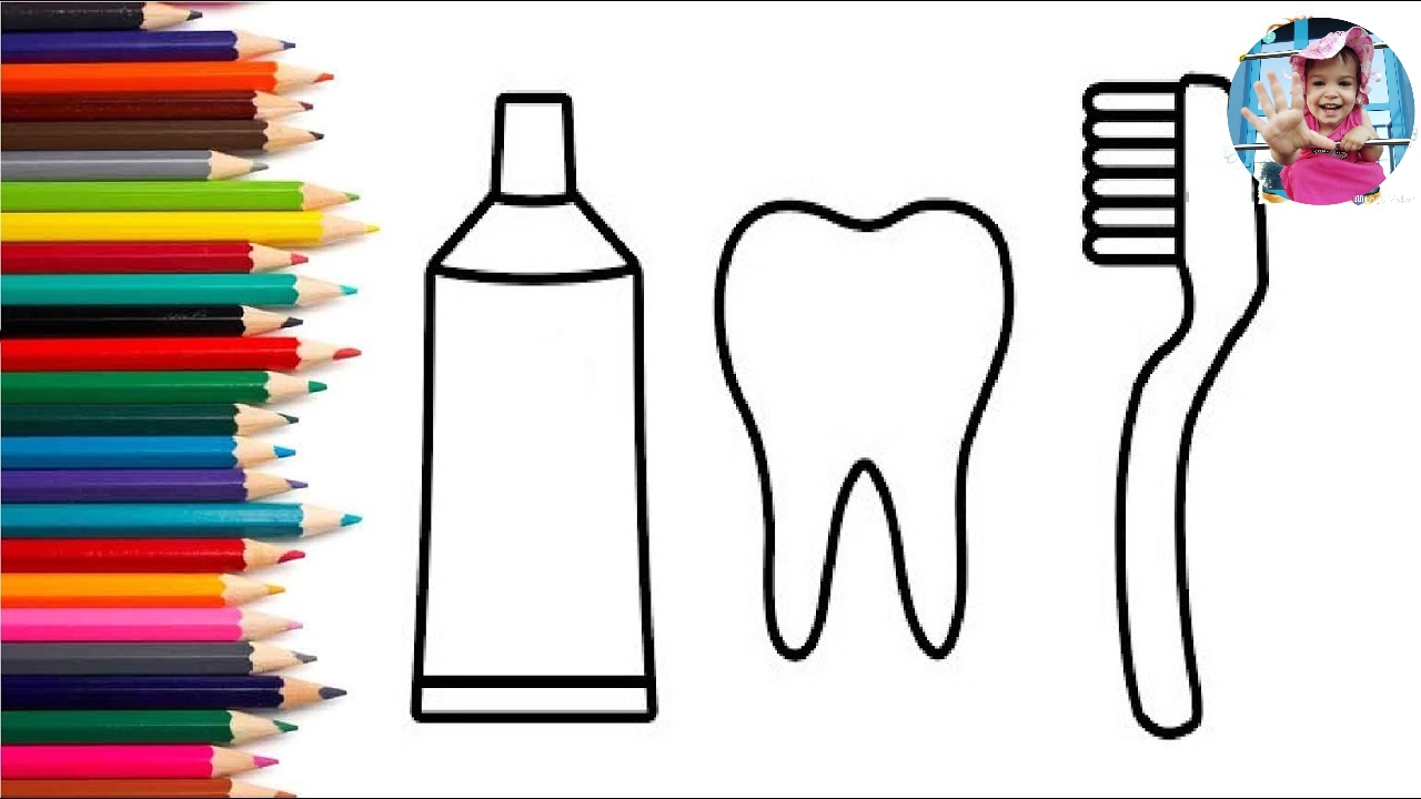 Рисуем и раскрашиваем ПАСТА, ЗУБИК И ЩЁТКА (для малышей) учим цвета.mp4 смотреть онлайн