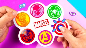 Антистресс игрушка Пупырка своими руками Марвел Pop it из бумаги