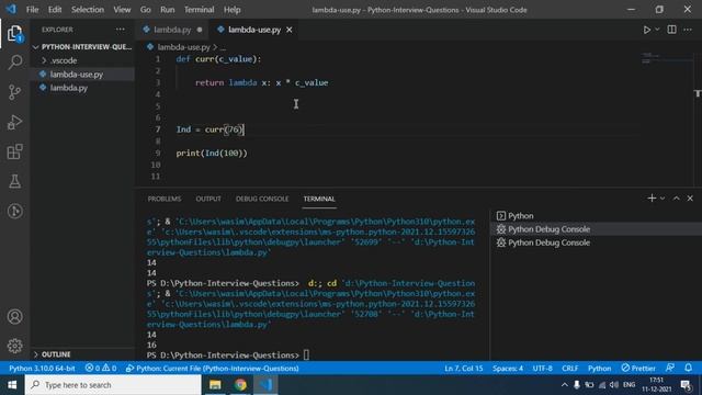 Python interview questions : Lambda functions in python смотреть онлайн