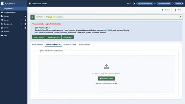 Uikit 3 Joomla Plugin Installation смотреть онлайн