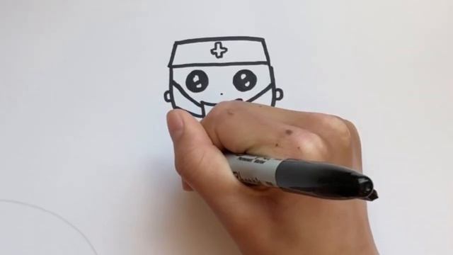How to draw a Doctor/ Easy drawing and coloring tutorial for kids смотреть онлайн