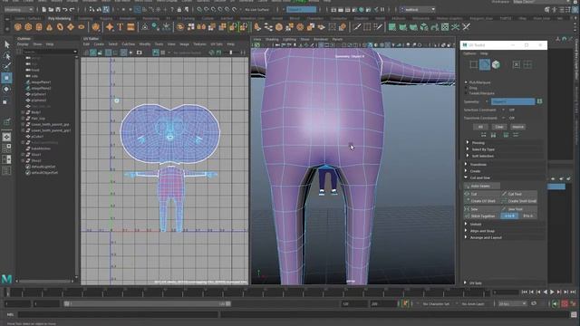 UV Mapping a Character in Maya Tutorial for beginners - PART 08 how to 3D model a cartoon characte смотреть онлайн