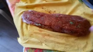 Вяленая свиная вырезка. Обвалка и подвешивание.