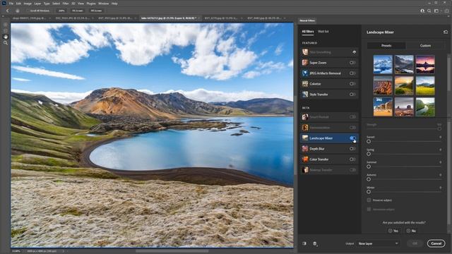 Photoshop 2022 nhiều tính năng hấp dẫn - Object Finder và Lanscape Mixer смотреть онлайн