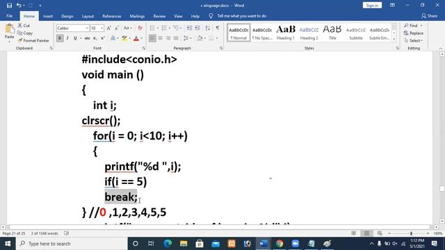 break keyword in c смотреть онлайн
