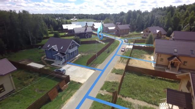 Промо коттеджного поселка (аэросъемка и инфографика) смотреть онлайн