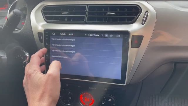 Citroen C- Elysee removal radio Android system 9" смотреть онлайн