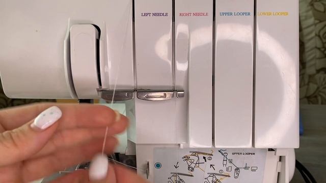 Як заправити нитки в оверлок Minerva M840DS смотреть онлайн