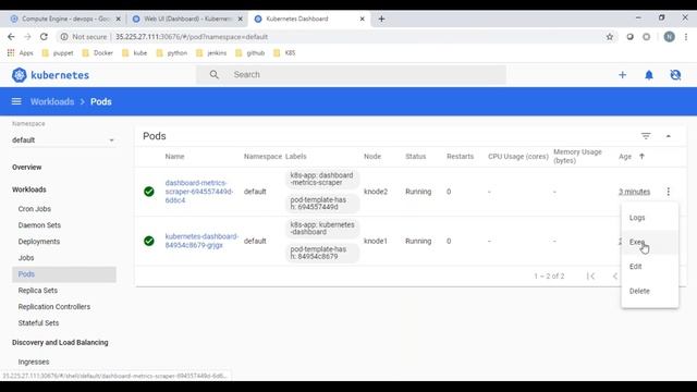 Kubernetes Dashboard смотреть онлайн