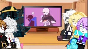 Sans AU react to Ink and Error ||ink x Error ||