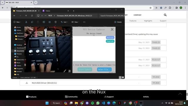 Nux MG-300 - How to Update to V4 Firmware смотреть онлайн