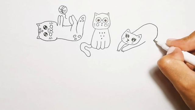 Как Нарисовать Кошку/Оформление Личного Дневника Кошачья Страница /Кавайные Рисунки/Кавайный Котик смотреть онлайн