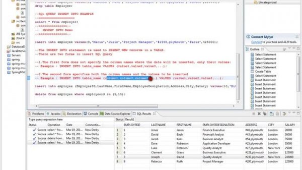INSERT INTO TABLE SQL EXAMPLE