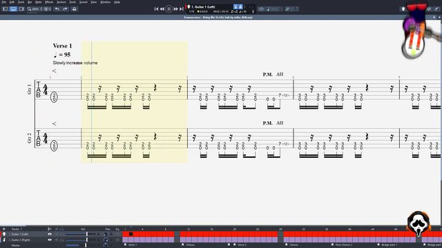 Evanescence - Bring Me To Life | GUITAR ONLY + TABS on screen | HOW TO PLAY смотреть онлайн