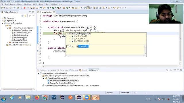 Q)Reverse Words in a String in Java смотреть онлайн