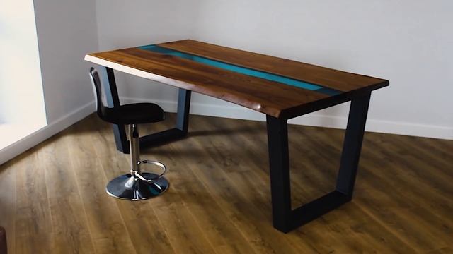 Стол река из слэбов Карагача смотреть онлайн