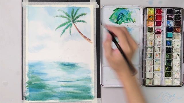 Art View - #18 How To Draw A Sea Beach Scenery | Easy Drawing смотреть онлайн