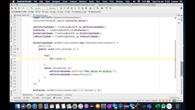 Aula Android Studio - If Else / Try Catch смотреть онлайн