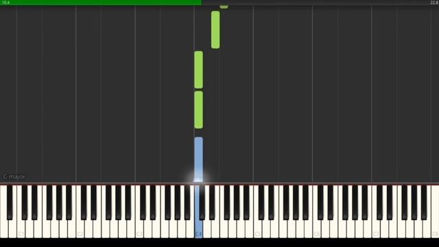 Русская народная песня "Зайка". Туториал на Synthesia. смотреть онлайн
