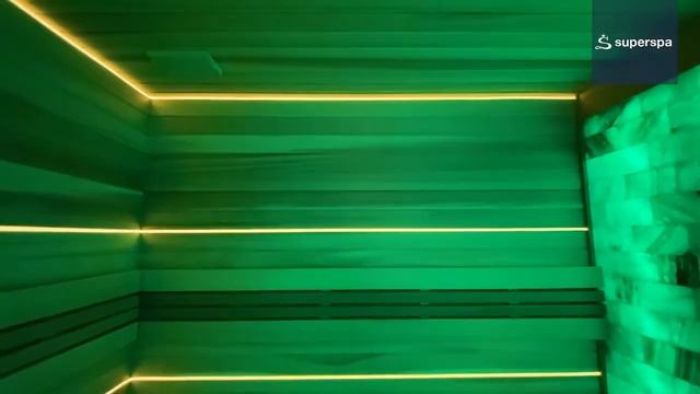 Сауна с огромным соляным панно - 