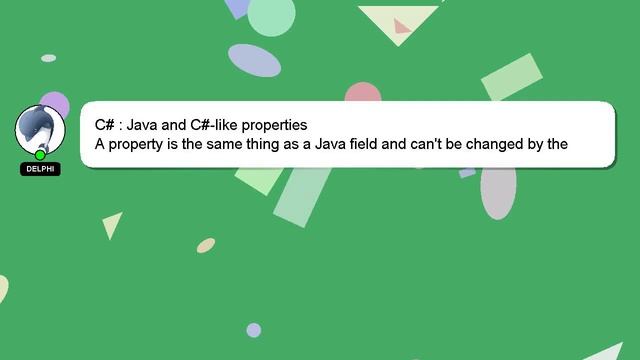 C# : Java and C#-like properties смотреть онлайн