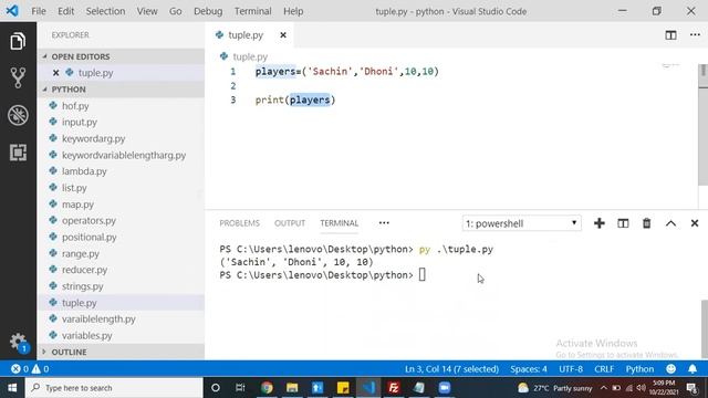 tuple Data Structure in Python смотреть онлайн