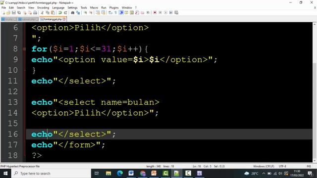 Cara Menggunakan Perulangan di PHP - For, While, Do While dan Foreach - PDW Part 9 смотреть онлайн