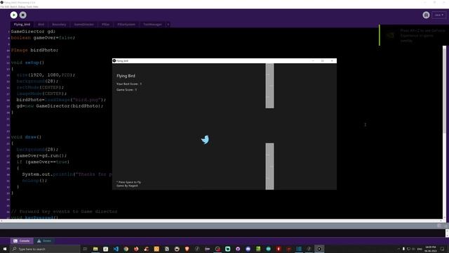I made Flappy Bird Game - 2D game development in Java processing смотреть онлайн