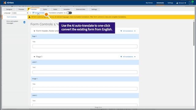 Nintex Automation Cloud AI Translation Feature смотреть онлайн