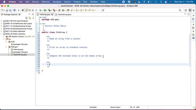 Java JEM26GA1P1a Int arrays - Steps смотреть онлайн