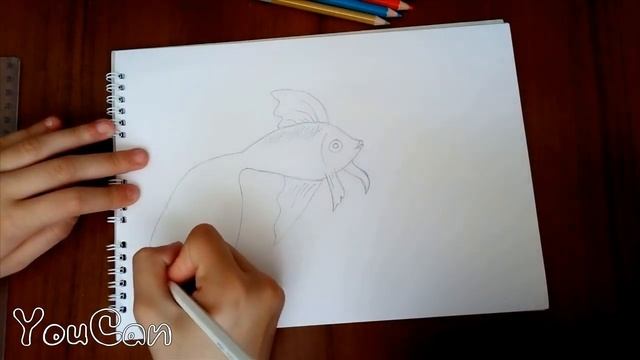 Как нарисовать Золотую Рыбку. смотреть онлайн