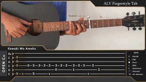 Kawaki Wo  Ameku - Domestic Na Kanojo OP Fingerstyle Guitar Cover | TAB Tutorial