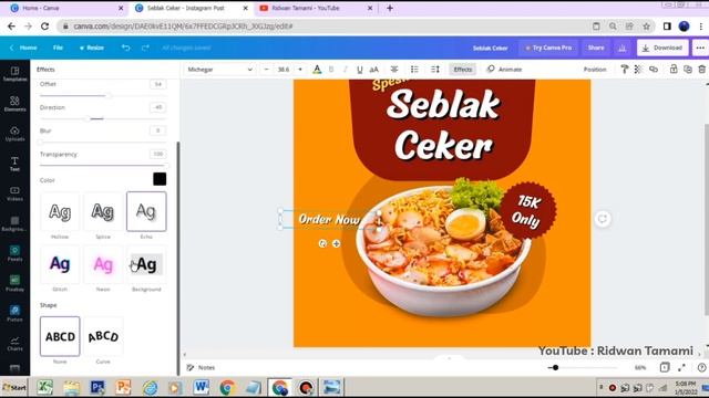 Cara Membuat Feed Instagram Post Makanan Di Canva Untuk Pemula - How to make instagram feed in canv смотреть онлайн