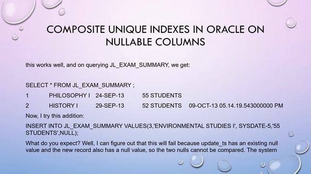 A case study on using Composite Unique Indexes in Oracle on nullable columns смотреть онлайн