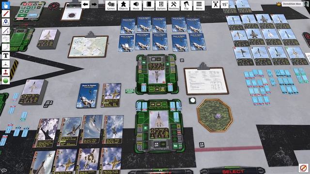 DVG Down in Flames Locked On Solitaire Rules Playthrough - Modern Air Combat Tabletop Simulator DLC смотреть онлайн