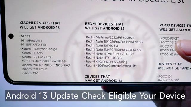 Android 13 Device List For Xiaomi, Redmi, Poco Devices смотреть онлайн