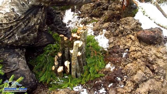 КОЛОДЕЦ СВОИМИ РУКАМИ В ЛЕСУ. Отстойник для воды с еловым фильтром. Лесной чай. Бушкрафт. смотреть онлайн