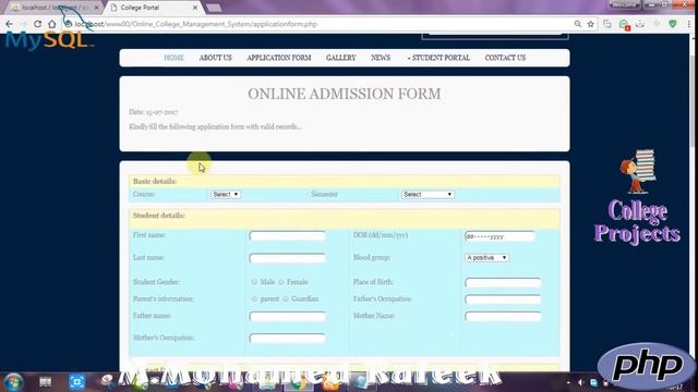 Online College Management System Project in PHP | MYSQLI | HTML | CSS - College Projects for CS смотреть онлайн