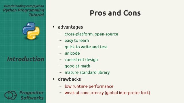 Python Tutorial: Introduction смотреть онлайн