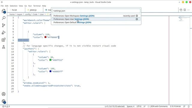 Add visual guides and change its color in Visual Studio Code смотреть онлайн