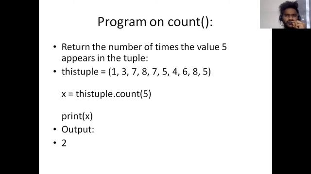 TUPLE METHODS : python programming смотреть онлайн