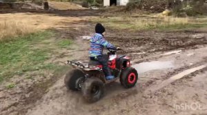 Нарезка покатушки по грязи детский бензиновый квадроцикл Wels evo-m