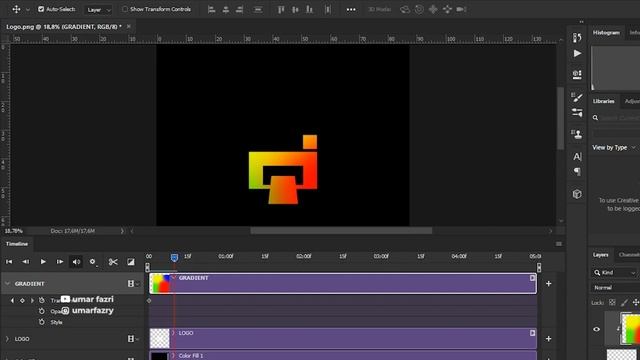 How to Make an Animated Gradient in Photoshop | Photoshop Tutorial | Umar Fazri смотреть онлайн