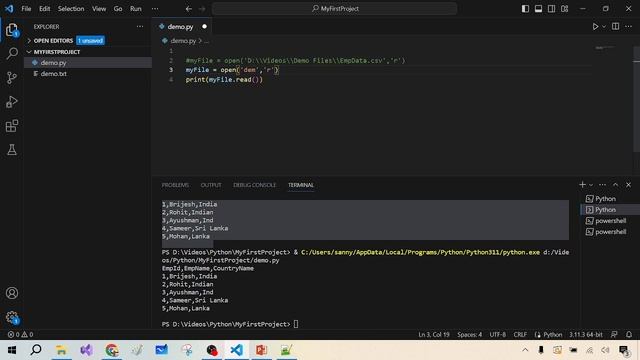 43- Read files in Python || ReadLine Method || Close file in python in Hindi смотреть онлайн