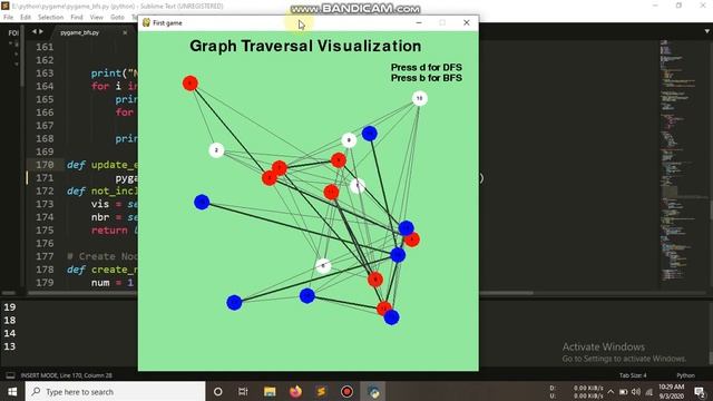 BFS visualization in Pygame | DFS visualization in Pygame | Graph Traversal Technique смотреть онлайн