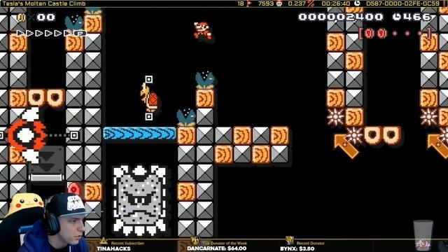 Red Coins In The Molten Mountain: 0.237% Clear Rate! Mario Maker смотреть онлайн