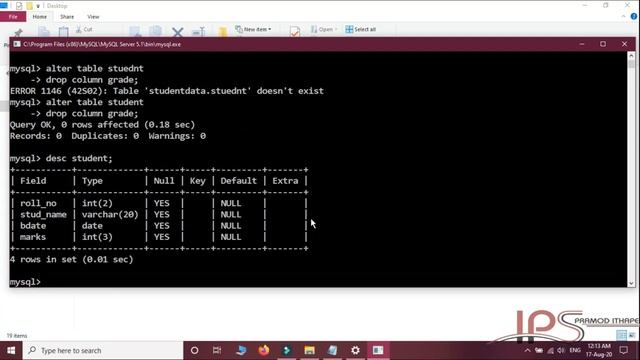 Using MySQL Server 5.1 Alter Table, Truncate Table,Drop Table,Desc |Alter Table using MySQL 5.1 смотреть онлайн