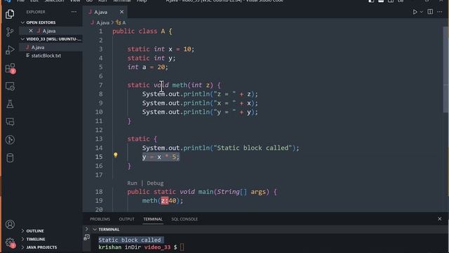 #033 static block in java смотреть онлайн